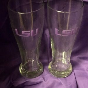 Set of 2 LSU Collegiate glasses 16oz each